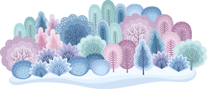 Winter fores. Illustration png