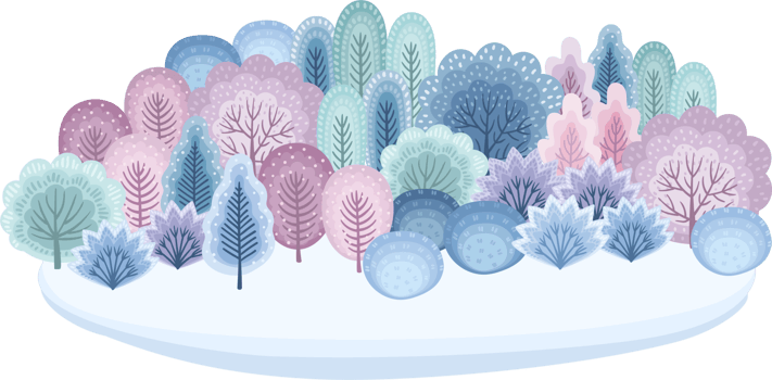 Winter fores. Illustration png