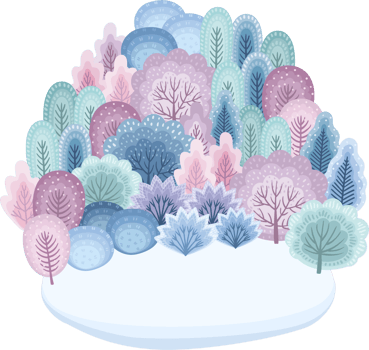 Winter fores. Illustration png