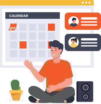 Business man working vector