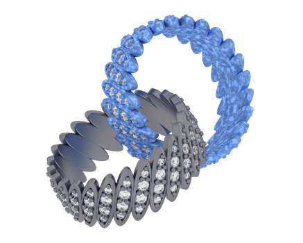 Wedding ring isolated on transparent background. 3d rendering - illustration png