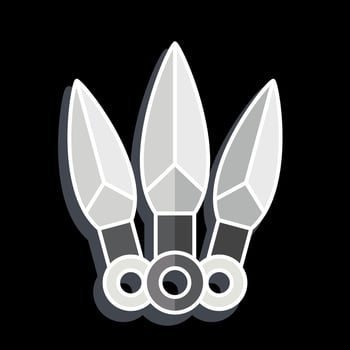 Icon Kunai. related to Ninja symbol. glossy style. simple design editable. simple illustration vector