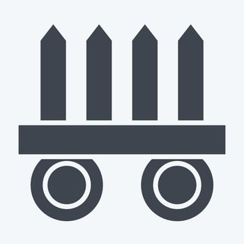 Icon Nekode. related to Ninja symbol. glyph style. simple design editable. simple illustration vector