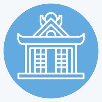 Icon Pavilion. related to Ninja symbol. blue eyes style. simple design editable. simple illustration vector