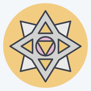 Icon Shuriken. related to Ninja symbol. color mate style. simple design editable. simple illustration vector