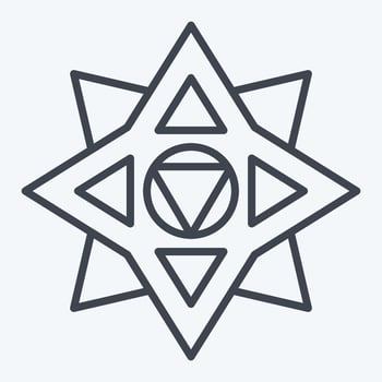 Icon Shuriken. related to Ninja symbol. line style. simple design editable. simple illustration vector