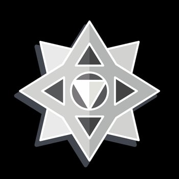 Icon Shuriken. related to Ninja symbol. glossy style. simple design editable. simple illustration vector