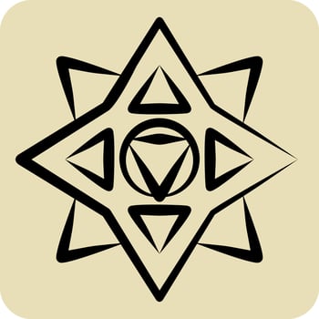 Icon Shuriken. related to Ninja symbol. hand drawn style. simple design editable. simple illustration vector