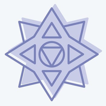 Icon Shuriken. related to Ninja symbol. two tone style. simple design editable. simple illustration vector