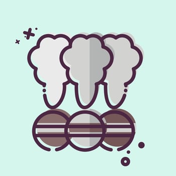 Icon Smoke Bomb. related to Ninja symbol. MBE style. simple design editable. simple illustration vector