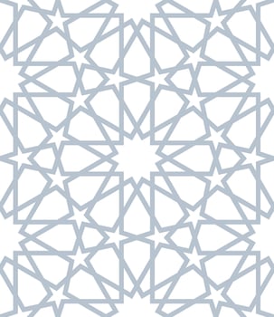 Seamless geometric pattern with an Arabic style vector