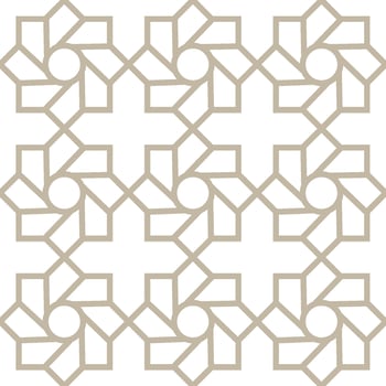 Seamless geometric pattern with an Arabic style vector