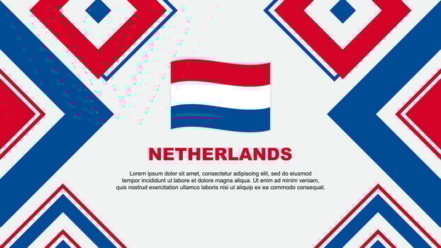 Netherlands Flag Abstract Background Design Template. Netherlands Independence Day Banner Wallpaper Vector Illustration. Netherlands Independence Day