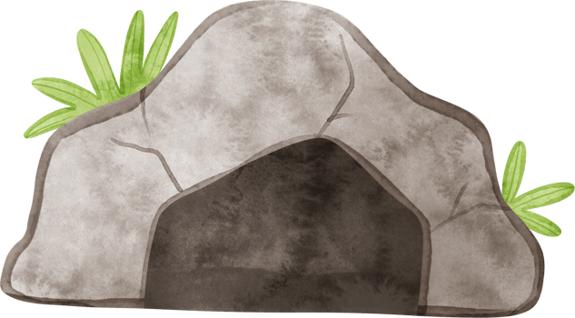 watercolor cave illustration png