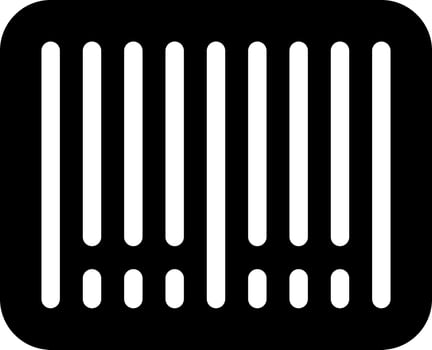 Barcode icon for scanning and product recognition vector