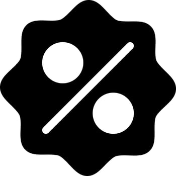 Sale percentage icon for savings and deals vector