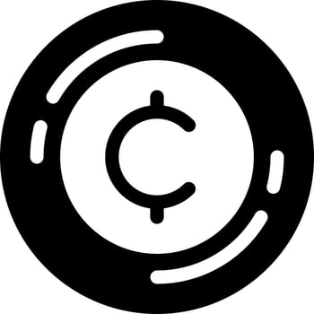 Coin icon for business and financial vector