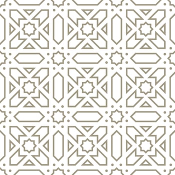 Seamless geometric pattern with an Arabic style vector