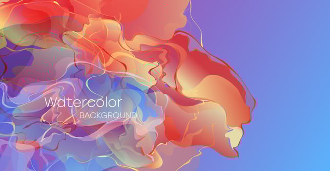 Colorful watercolor background for poster, brochure, card or flyer. vector