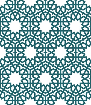Seamless geometric pattern with an Arabic style vector