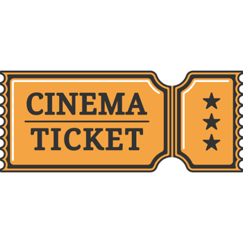 Movie Ticket Illustration PNG Transparent Background