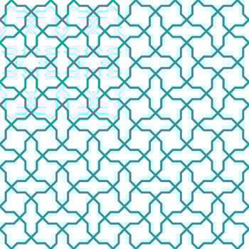 Seamless geometric pattern with an Arabic style vector