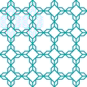 Seamless geometric pattern with an Arabic style vector