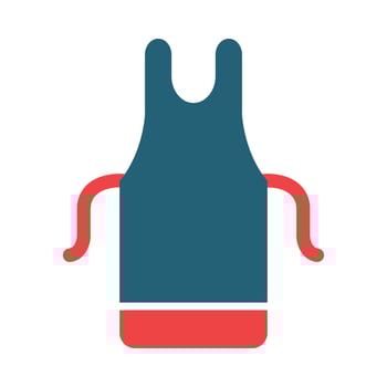 Apron Glyph Two Color Icon Design vector