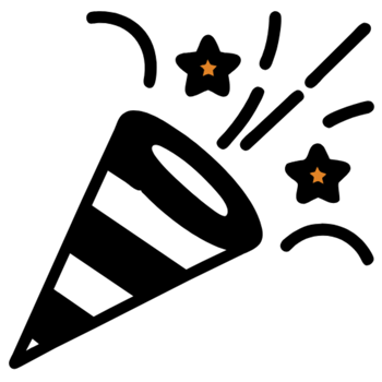 AI generated Party popper Surprise png