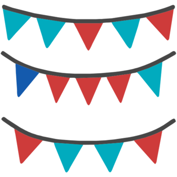 AI generated Party Garlands Flag png
