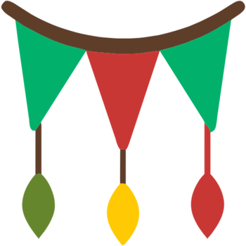 AI generated Party Garlands Flag png