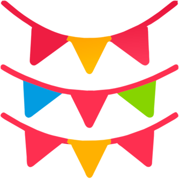 AI generated Party Garlands Flag png