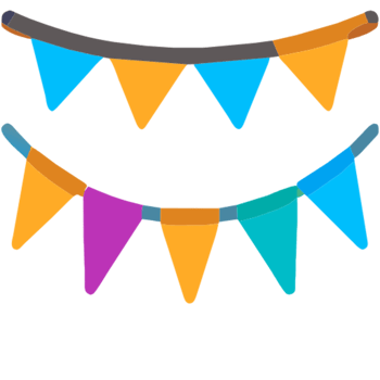 AI generated Party Garlands Flag png