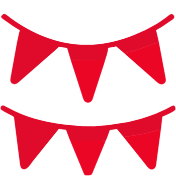 AI generated Party Garlands Flag png