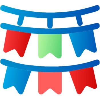 AI generated Party Garlands Flag png