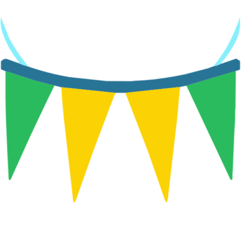 AI generated Party Garlands Flag png