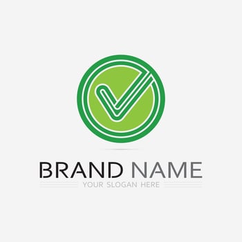 check mark symbol and logo icon vector