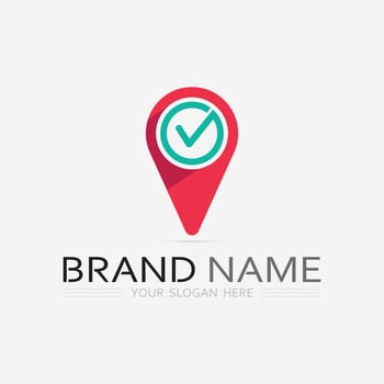 check mark symbol and logo icon vector