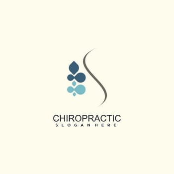 Chiropractic logo design with fresh and creative abstract idea vector