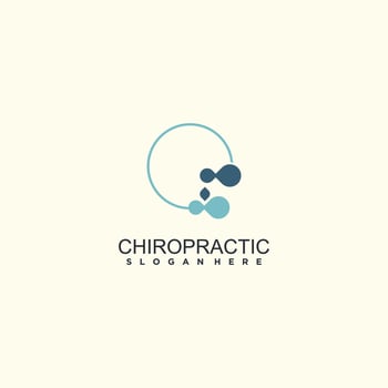 Chiropractic logo design idea for healthy vector