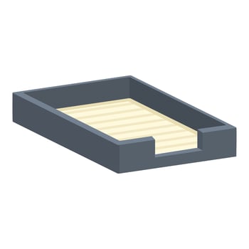Case paper tray icon cartoon vector. Data inbox vector