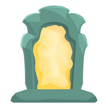Stage portal icon cartoon vector. Desert fantasy gate vector