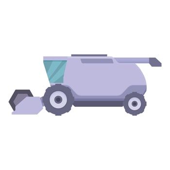 Farm combine harvester icon cartoon vector. Planter vehicle vector