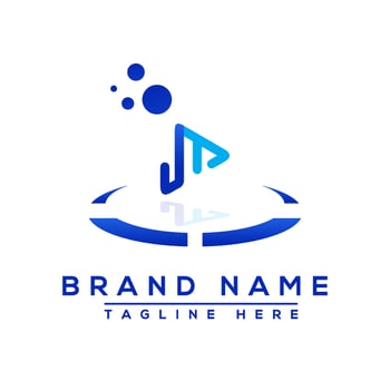 Letter JM blue Professional logo for all kinds of business vector