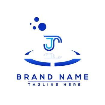 Letter JT blue Professional logo for all kinds of business vector