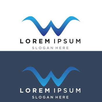 W Letter Logo Template vector