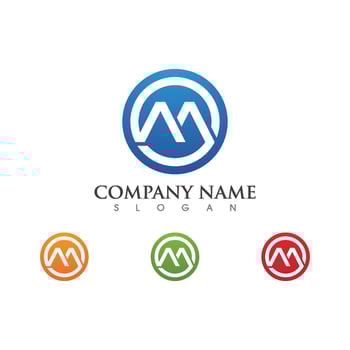 M Letter Logo Template vector