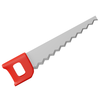 Hand Saw 3D Render Icon Illustration png