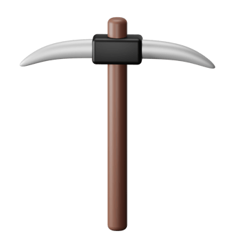 Pickaxe 3D Render Icon Illustration png
