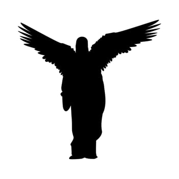 Angel Silhouettes with wings vector